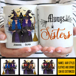 Custom Name Halloween Witch Gifts for Sisters - Personalized Mugs