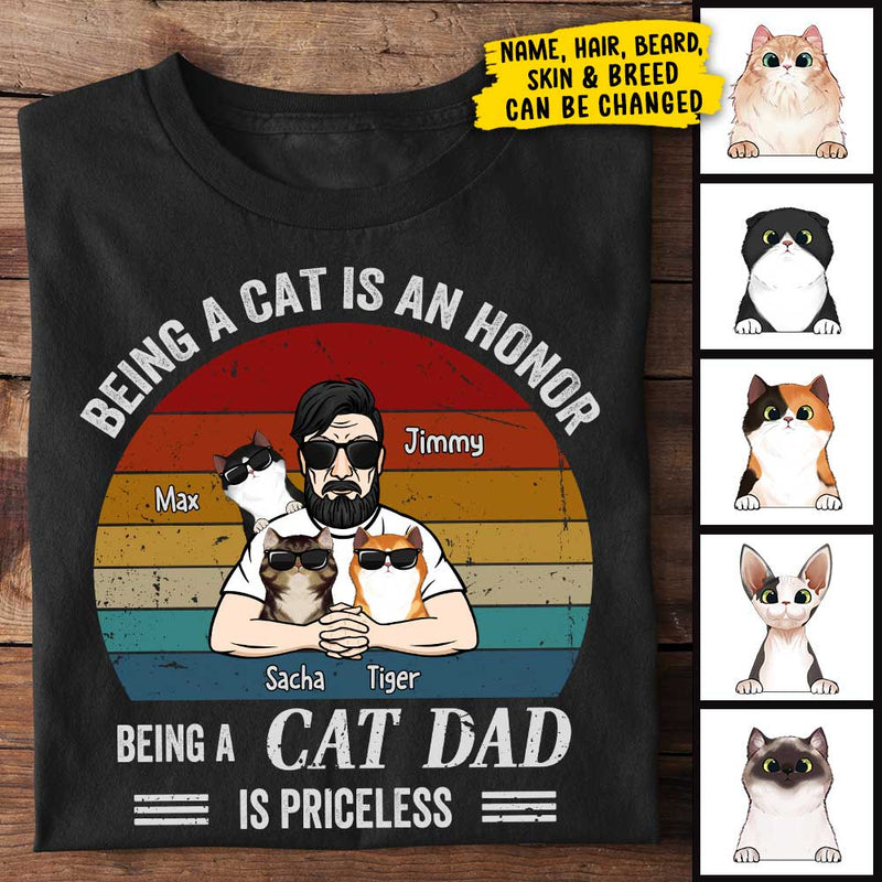 Custom Name Cat Dad Gifts for Cat Lovers - Personalized Apparel