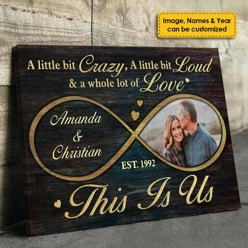 This Is Us - Personalized Horizontal Canvas - Upload Image, Gift For Couples, Husband Wife