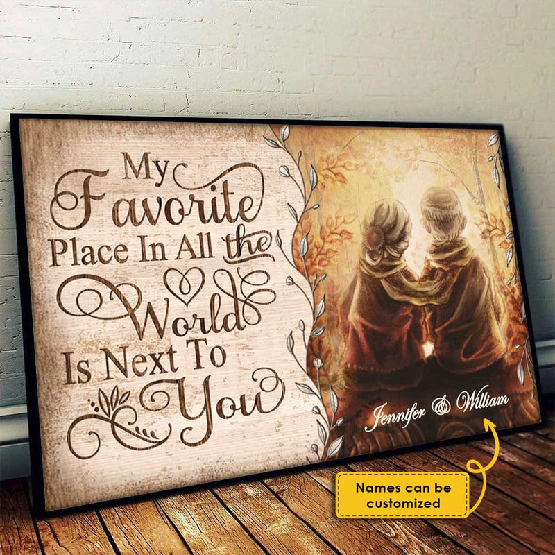 Custom Name Romantic Couple Love Decor - Personalized Poster