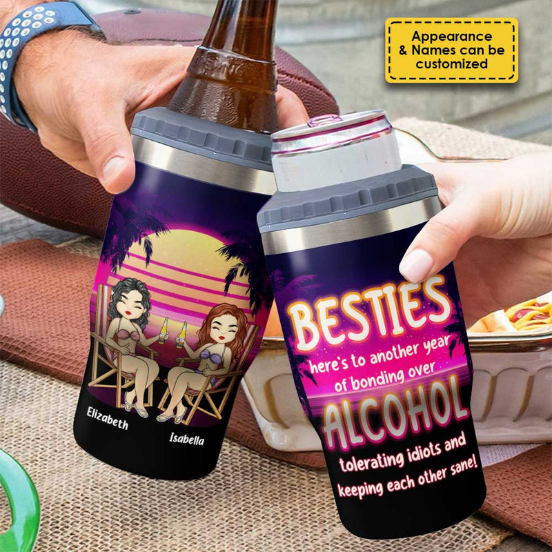 Custom Name Funny Beach Drinking Gifts for Women - Personalized Can Cooler