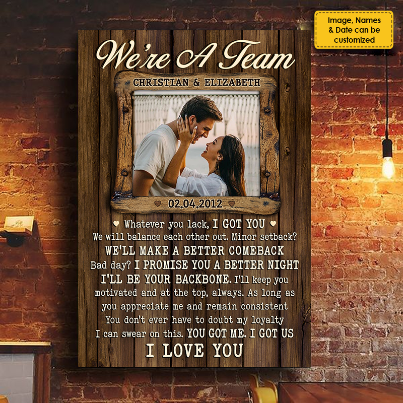 I Promise You A Better Night - Personalized Vertical Canvas - Upload Image, Gift For Couples, Husband Wife