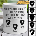 Custom Name Guitar Father's Day Gifts for Picking Dads - Personalized Mugs