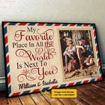 Custom Photo Couple Gifts - Personalized Name Poster