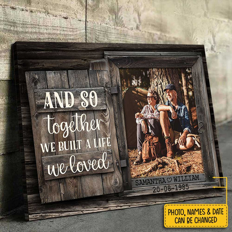 Custom Photo Anniversary Gifts for Couples - Personalized Canvas