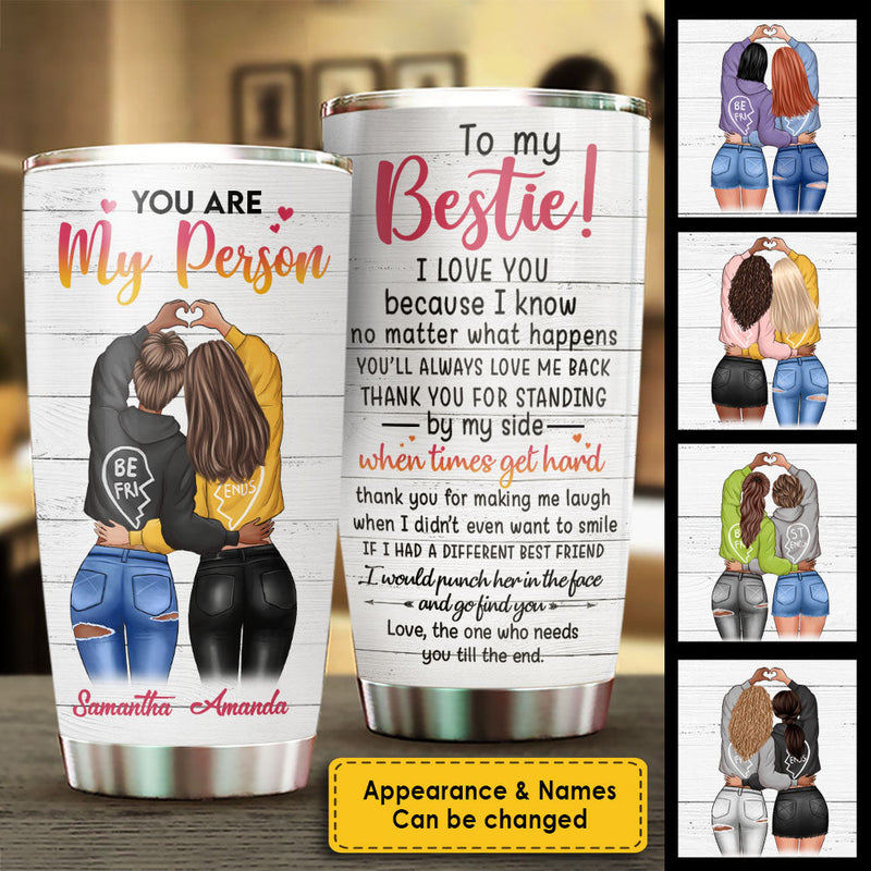 Custom Name Best Friend Gifts for Women - Personalized Tumbler