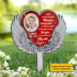 Custom Photo Memorial Angel Heart Decor - Personalized Acrylic Stake