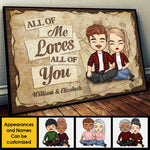 Custom Name Romantic Couple Gifts - Personalized Poster