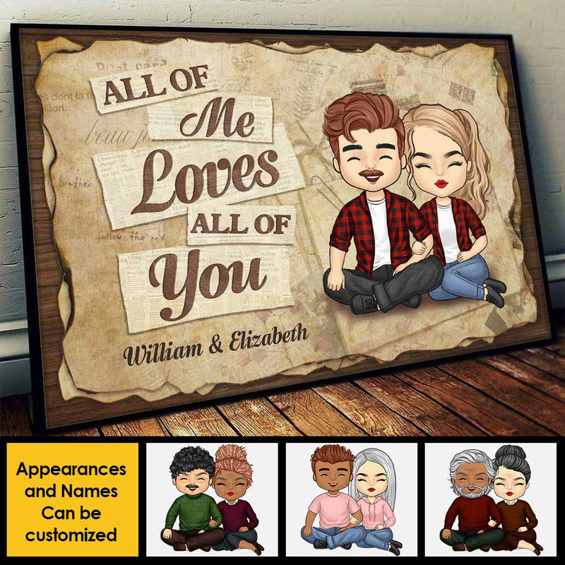 Custom Name Romantic Couple Gifts - Personalized Poster