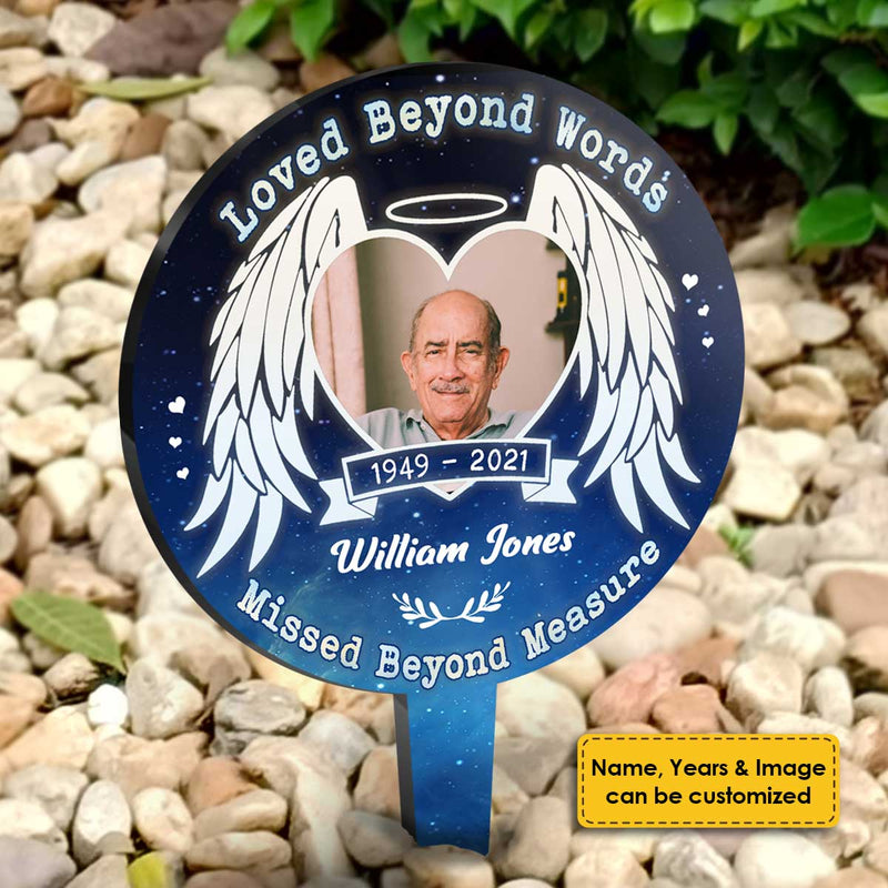 Custom Photo Angel Memorial Decor - Personalized Acrylic Stake