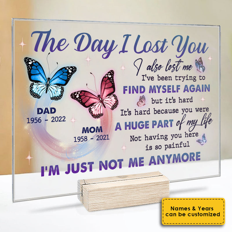 Custom Memorial Butterfly Parents Loss Gifts - Personalized Acrylic Plaque