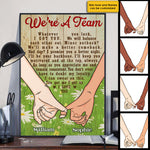 Custom Name We're A Team Couple Gifts - Personalized Poster