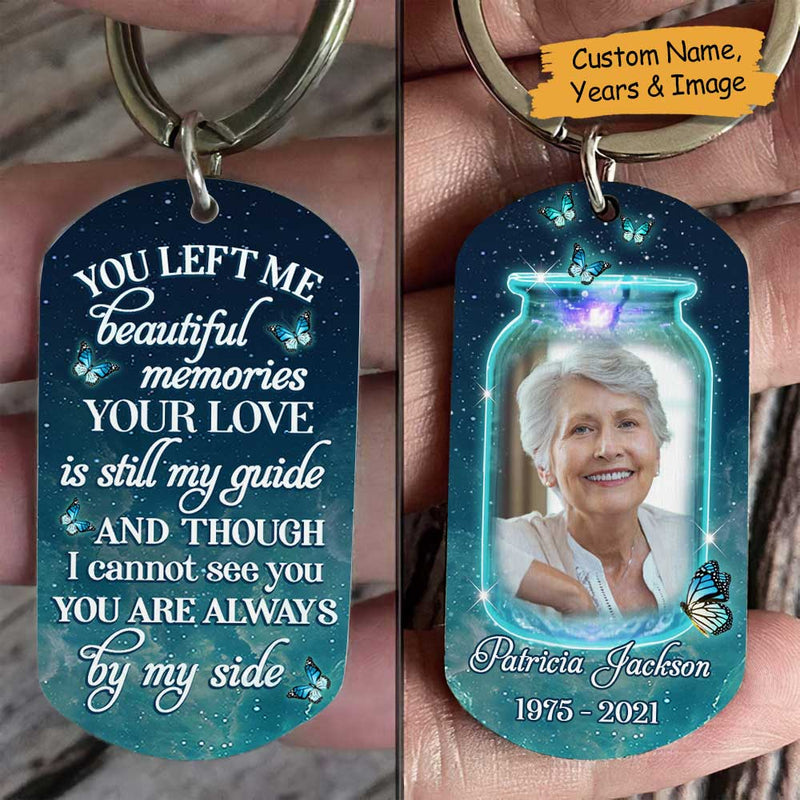 Custom Photo Memorial Butterfly Gifts - Personalized Keychain