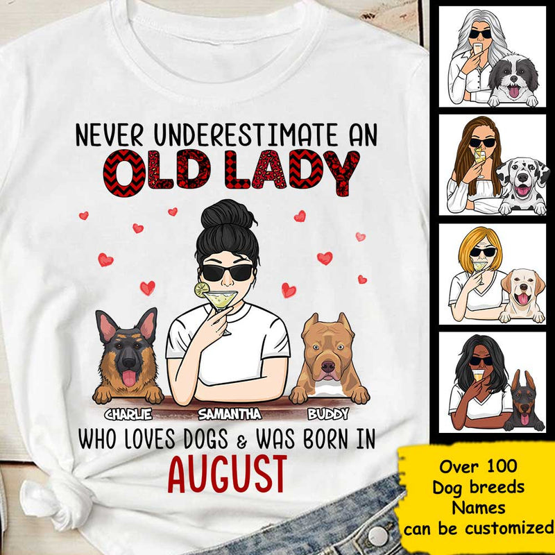 Custom Name Birth Month Dog Lover Gifts for Women - Personalized Apparel