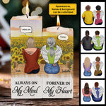 Custom Name Memorial Angel Gifts - Personalized Color Candle Holder