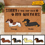 Custom Name Funny Dachshund Gifts for Dog Lovers - Personalized Doormat