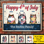 Custom Name Patriotic 4th of July Family Gifts - Personalized Metal Sign
