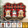 Happy Pawlidays - Christmas Is Coming - Personalized Shaped Door Sign