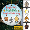 Jingle Balls - Jingle Balls - Jingle All The Way - Personalized Custom Round Shaped Wood Christmas Ornament
