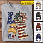 Custom Name Patriotic Love Gifts for Women - Personalized Apparel