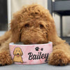 Pink White Green Blue Marble, Gift For Dog Lovers - Personalized Custom Ceramic Dog Bowls