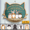 Não Deixe Sair Os Gatos - Não Importa O Que Lhe Digam - Personalized Shaped Door Sign Portuguese