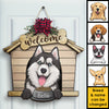 Welcome To The Dog House - Personalized Shaped Door Sign