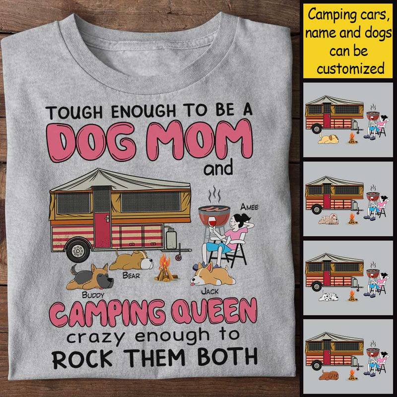Tough Enough To Be A Dog Mom - Personalized Unisex T-Shirt