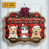 Happy Pawlidays - Christmas Is Coming - Personalized Shaped Door Sign