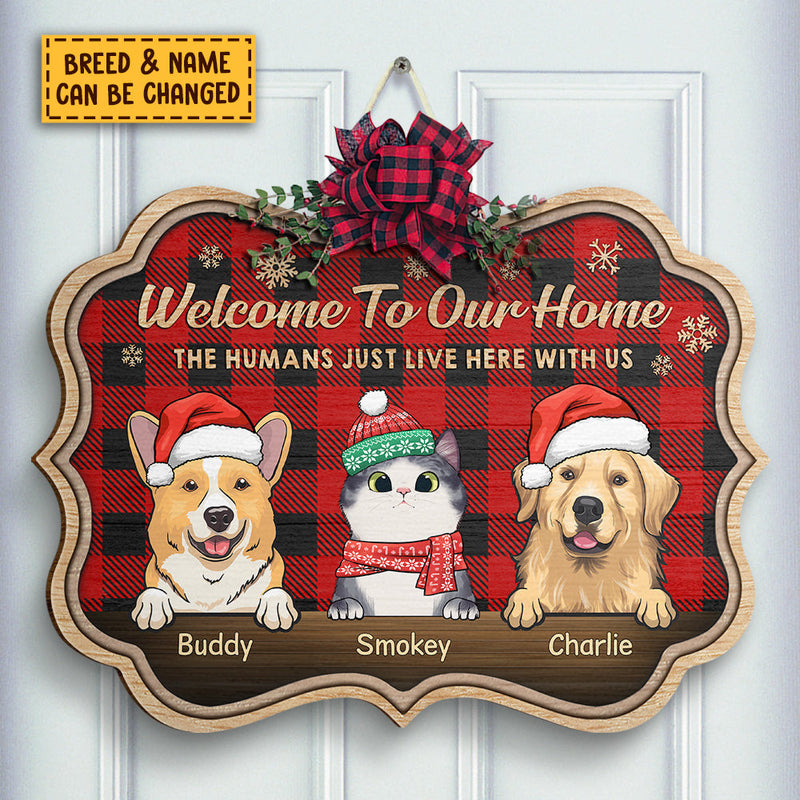 Happy Pawlidays - Christmas Is Coming - Personalized Shaped Door Sign
