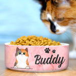 Custom Cat Name Gifts for Cat Lovers - Personalized Pet Bowl