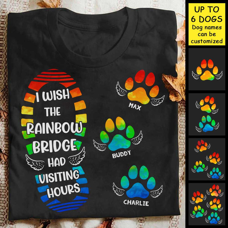 Custom Name Rainbow Bridge Memorial Gifts for Pet Lovers - Personalized Apparel