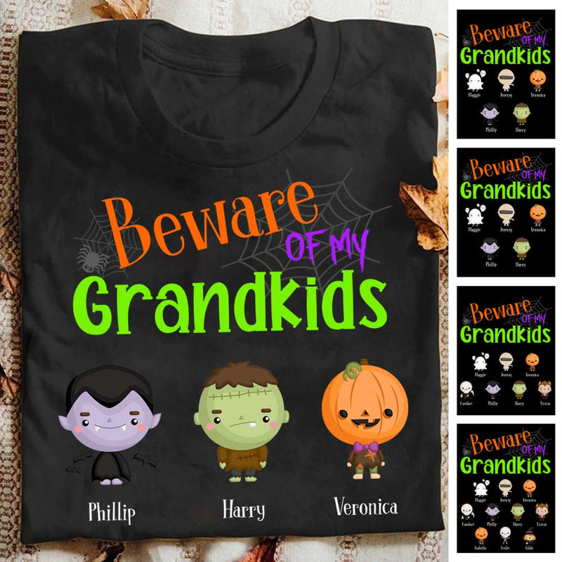Custom Name Halloween Gifts for Grandparents - Personalized Apparel