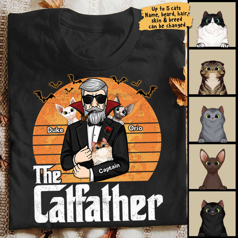Funny Catfather Halloween Gifts for Cat Lovers - Apparel