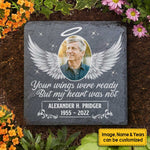 Custom Photo Memorial Angel Decor - Personalized Memorial Stone
