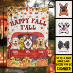 Custom Name Dog Happy Fall Gifts for Pet Lovers - Personalized Flag