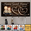 There Is No Place More Delightful Than Home - Personalized Key Hanger, Key Holder - Anniversary Gifts, Gift For Couples, Husband Wife