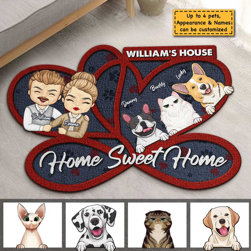 This Is Our Sweet Home - Personalized Shaped Decorative Mat - Gift For Pet Lovers