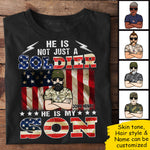 Custom Name Soldier Son Gifts for Military Families - Personalized Apparel