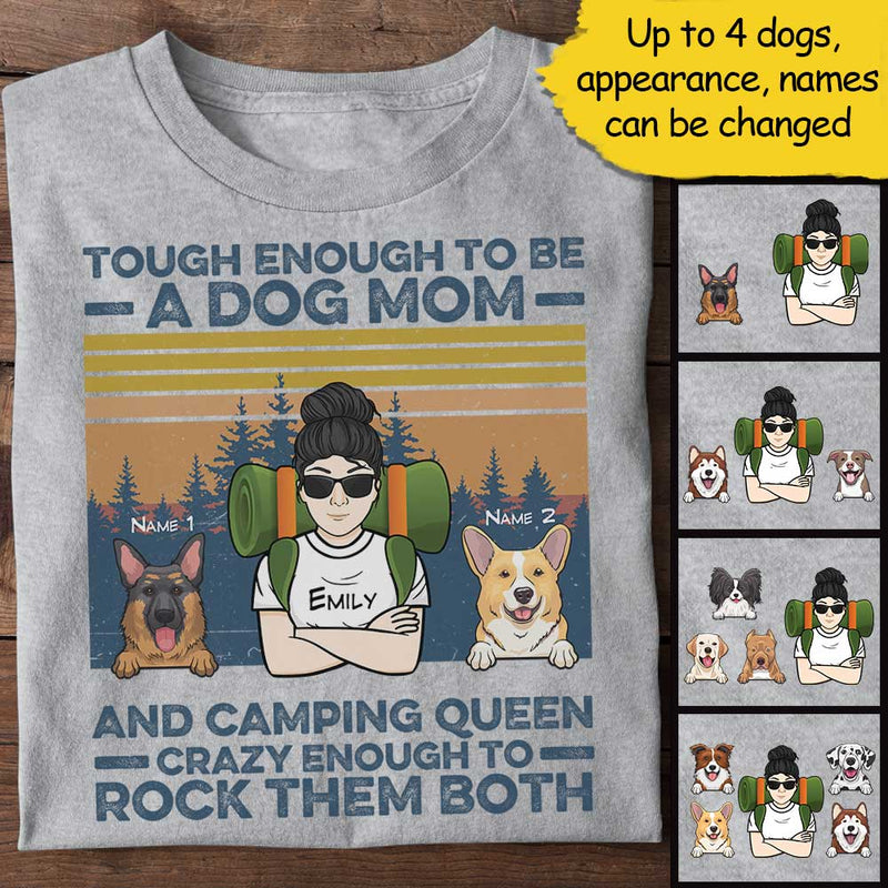 Custom Name Dog Mom Camping Gifts for Women - Personalized Apparel