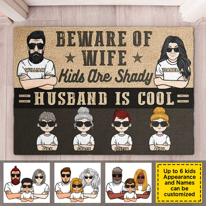 Custom Name Funny Family Warning Gifts - Personalized Doormat