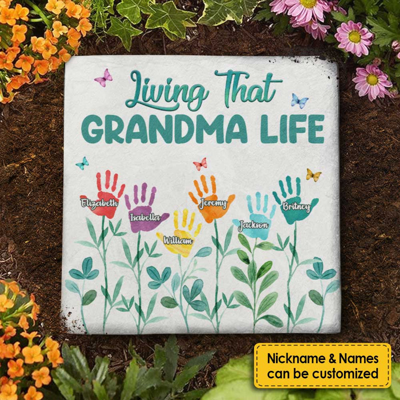 Custom Grandma Life Name Gifts for Grandmothers - Personalized Garden Stone