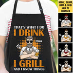Custom Name Funny Beer Grilling Gifts for Men - Personalized Apron