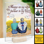 Custom Name Memorial Angel Couple Gifts - Personalized Acrylic Plaque