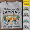 Husband And Wife, Camping Partner For Life - Personalized Unisex T-Shirt