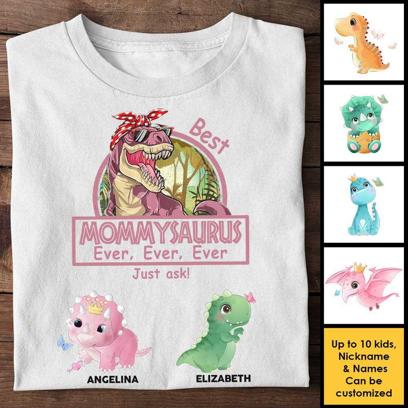 Custom Name Nanasaurus Dinosaur Gifts for Nana - Personalized Apparel