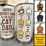 Custom Cat Dad Father's Day Gifts - Personalized Tumbler