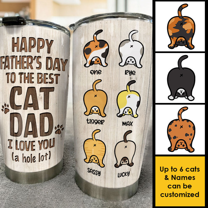 Custom Cat Dad Father's Day Gifts - Personalized Tumbler