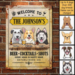 Custom Pet Bar Family Gifts for Dog Lovers - Personalized Metal Sign