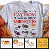 This Cat Mom, Dad Loves Little Monsters  - Personalized Unisex T-Shirt